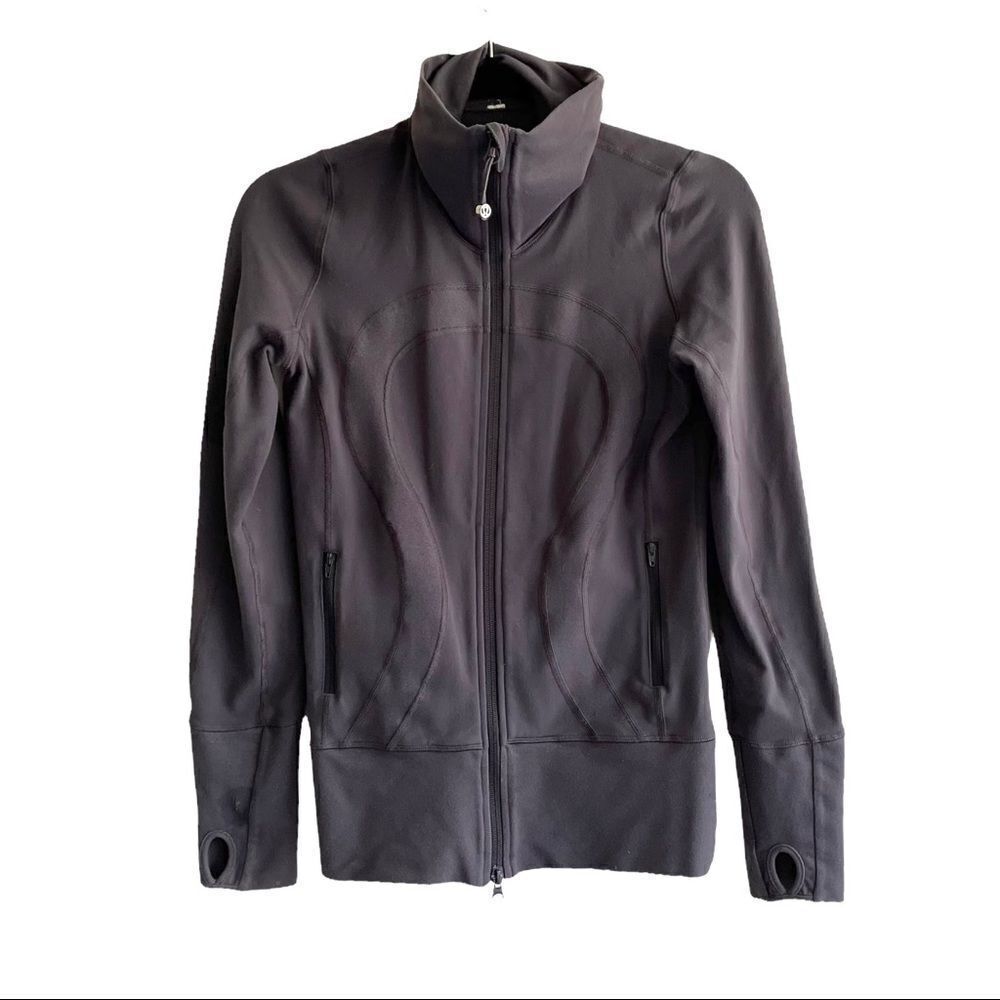 Lululemon Grey Long Sleeve Zip Front Jacket Size 4